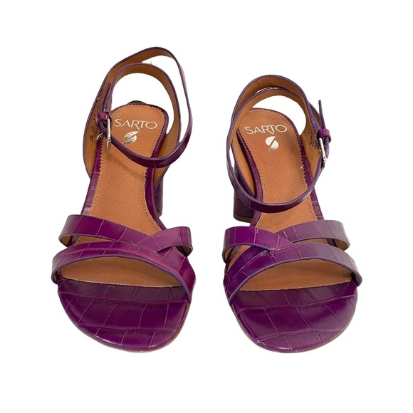 Franco Sarto | Omaha Croc Ankle Strap Sandals - Picture 7 of 12